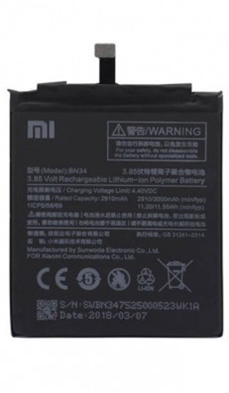 Obrazek BN34 bateria do Xiaomi 5A 2910mAh bulk