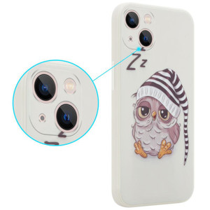 Obrazek MX OWL SLEEPY IPHONE 12 MINI BEIGE / BEŻOWY