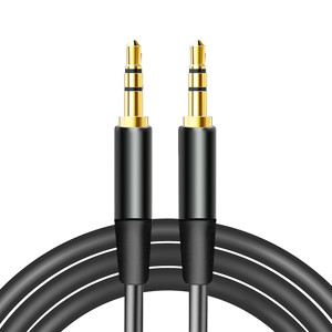 Obrazek Maxlife kabel audio jack 3,5 mm - jack 3,5 mm 1m czarny