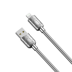 Obrazek XO KABEL NB216 USB/Lightning 1m 2,4A srebrny