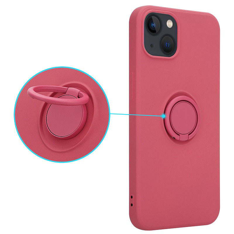 Obrazek Etui Silicon Ring do Iphone 13 PRO jasno czerwony