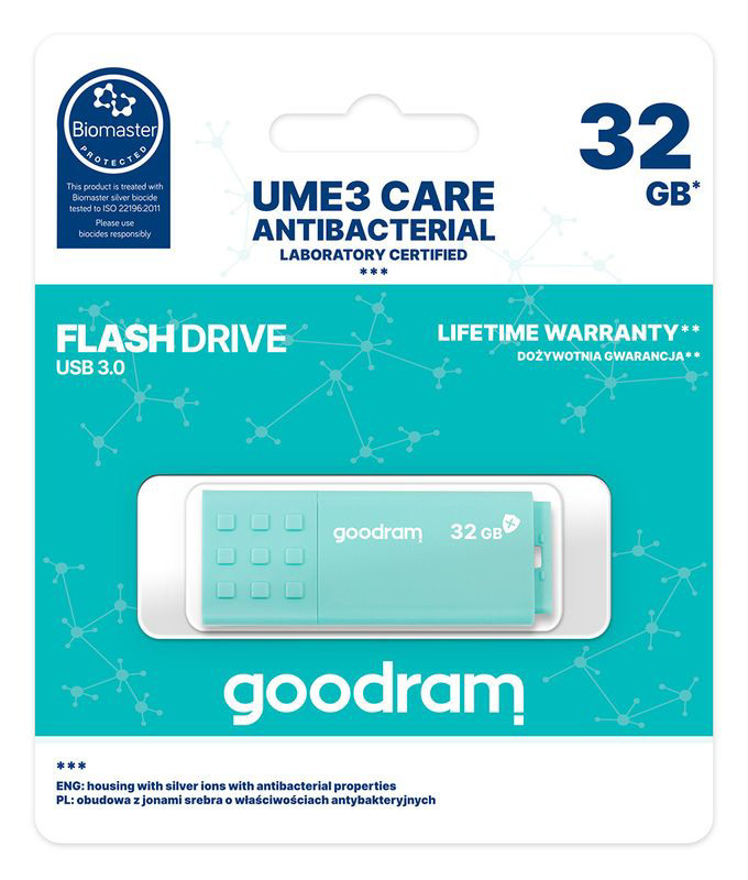 Obrazek PenDrive 3.0 GOODRAM ANTIBACTERIAL 32GB