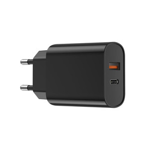 Obrazek WIWU Ładowarka Sieciowa Wi-U002 PD + QC 20W 1x USB 1x USB-C czarny