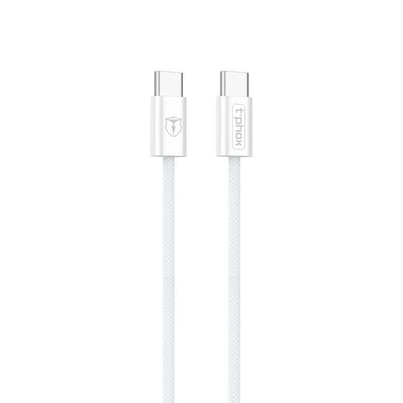 Obrazek KABEL T-PHOX CC15 SERIES USB-C/USB-C 60W 3A WHITE