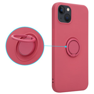 Obrazek Etui Silicon Ring do Iphone 7/8 SE (2020) jasno czerwony