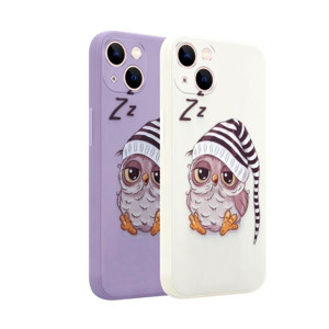 Obrazek MX OWL SLEEPY IPHONE 12 MINI BEIGE / BEŻOWY