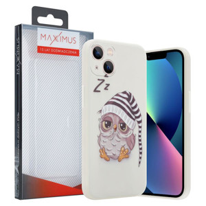 Obrazek MX OWL SLEEPY IPHONE 12 MINI BEIGE / BEŻOWY