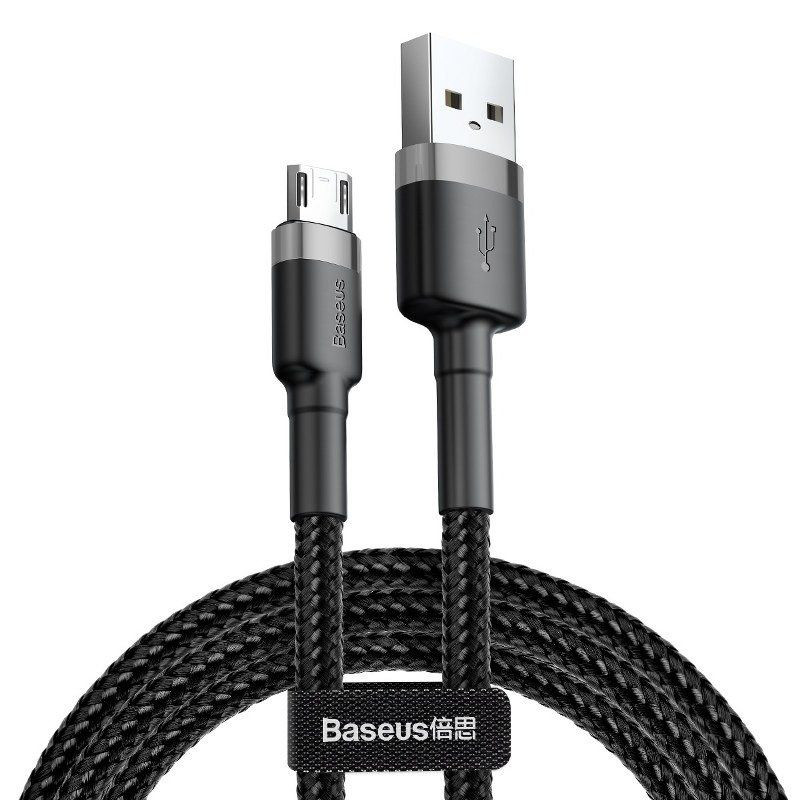 Obrazek KABEL BASEUS CAFULE USB/MICRO USB 2A 3M BLACK/GREY