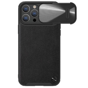 Obrazek NILLKIN CAMSHIELD LEATHER S IPHONE 13 PRO MAX, BLACK / CZARNY