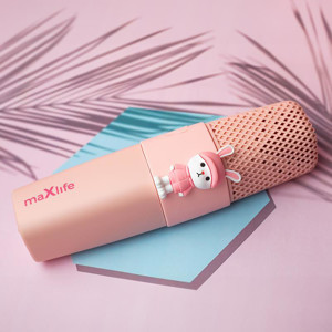 Obrazek Maxlife mikrofon z głośnikiem Bluetooth Animal, MXBM-500, PINK / RÓŻOWY