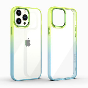 Obrazek MX RAINBOW IPHONE 14 (6.1) LIME-BLUE / ZIELONO-NIEBIESKI