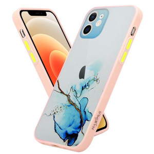 Obrazek MX AQUARELLE IPHONE XS MAX NIEBIESKO-BIAŁY / NAVY-WHITE