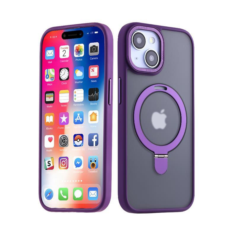 Obrazek MX KICKSTAND MAGSAFE CIRCLE IPHONE 15 (6.1), PURPLE / FIOLETOWY