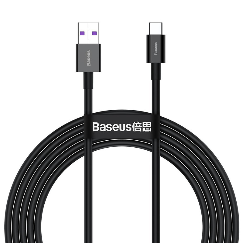 Obrazek KABEL BASEUS SUPERIOR SERIES USB/USB-C 66W 2M BLACK