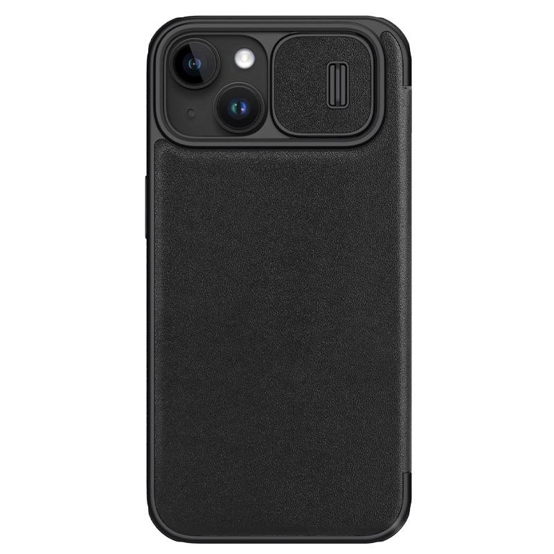 Obrazek Nillkin Qin Pro Leather Case Iphone 15 (6.1), BLACK / CZARNY