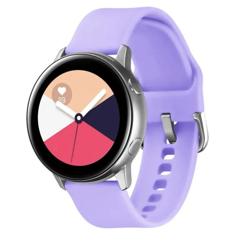 Obrazek SILIKONOWA OPASKA DO SMARTWATCH 22MM UNIWERSALNA, PURPLE / FIOLETOWY