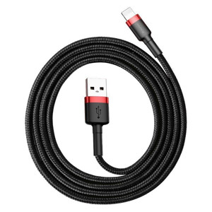 Obrazek KABEL BASEUS CAFULE USB/LIGHTNING 2,4A 1M RED/BLACK