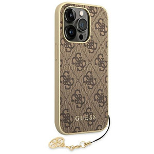 Obrazek GUESS IPHONE 14 PRO CHARMS COLLECTION GUHCP14LGF4GBR BRĄZOWY/BROWN