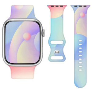 Obrazek Pasek Silikonowy Apple Watch 42/44/45/ 49mm (97+118), COLORFUL / WIELOBARWNY