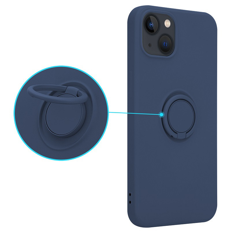 Obrazek Etui Silicon Ring do Iphone 13 PRO niebieski