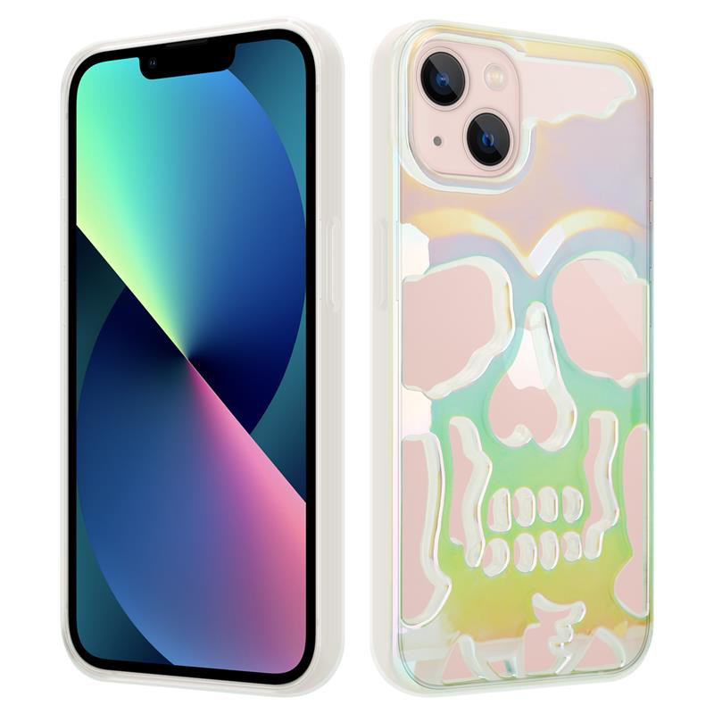 Obrazek ETUI SKULL IPHONE 11 HOLO WHITE / BIAŁY