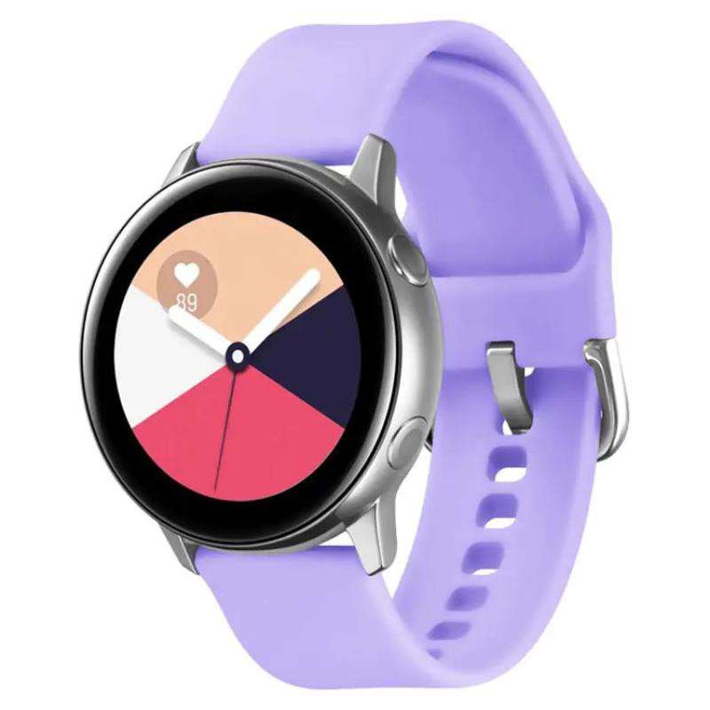 Obrazek SILIKONOWA OPASKA DO SMARTWATCH 20MM UNIWERSALNA, PURPLE / FIOLETOWY