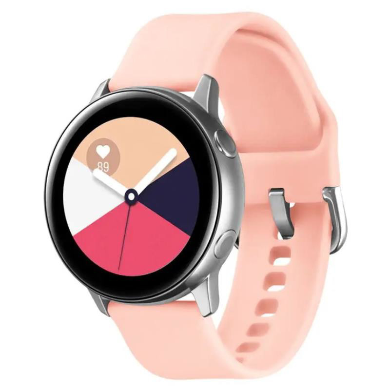 Obrazek SILIKONOWA OPASKA DO SMARTWATCH 20MM UNIWERSALNA, LIGHT PINK / J. RÓŻOWY