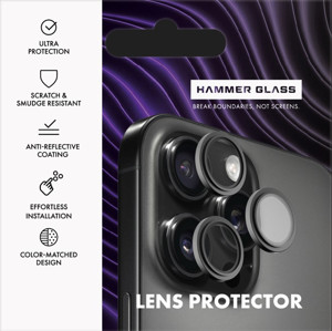 Obrazek HAMMER GLASS LENS SAMSUNG A56 BLACK