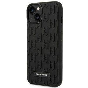 Obrazek KARL LAGERFELD IPHONE 14 PLUS 3D BLACK MONOGRAM PATTERN KLHCP14MRUPKLPK