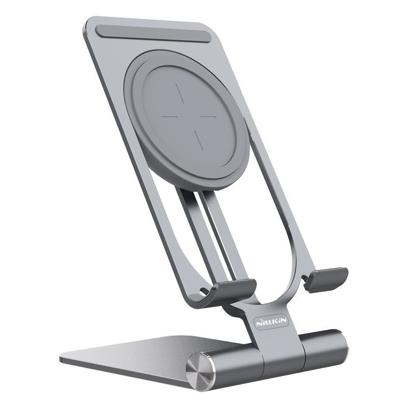 Obrazek NILLKIN POWER HOLD MINI STAND 15W FAST WIRELESS CHARGER, GRAY / SZARY