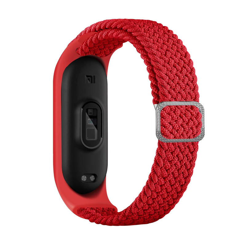 Obrazek Opaska pleciona Smart Band M3/M4/M5/M6 RED / CZERWONY