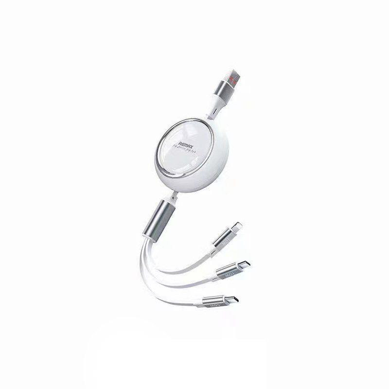 Obrazek KABEL REMAX LINON SERIES 66W 3w1 USB-C/MICRO/LIGHTNING RC-C029 WHITE