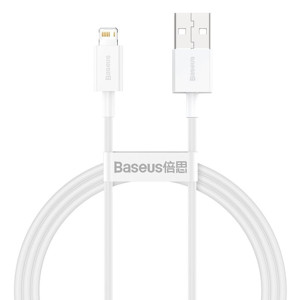 Obrazek KABEL BASEUS SUPERIOR SERIES 2.4A 1M USB/LIGHTNING WHITE