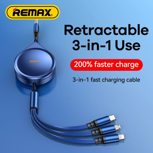 Obrazek KABEL REMAX DRIP SERIES 15W 3w1 USB-C/MICRO/LIGHTNING RC-C018 BLUE