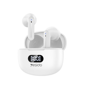 Obrazek Yesido Słuchawki TWS19 (ENC) Bluetooth 5.3 WHITE / BIAŁY