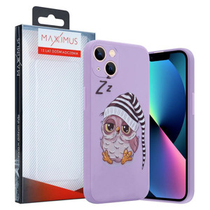 Obrazek MX OWL SLEEPY IPHONE 12 MINI PURPLE / FIOLETOWY