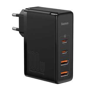 Obrazek Ładowarka sieciowa BASEUS GaN2 PRO 2xUSB+2xUSB-C 100W CZARNA/BLACK