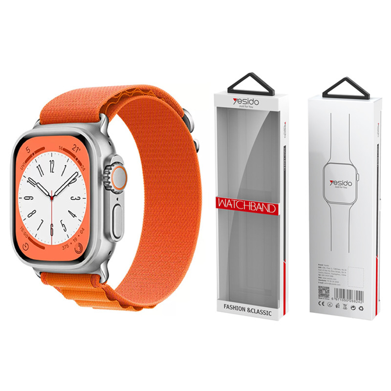 Obrazek Yesido WB24 Pasek Sportowy Apple Watch Loop 38/40/41 ORANGE/POMARAŃCZOWY