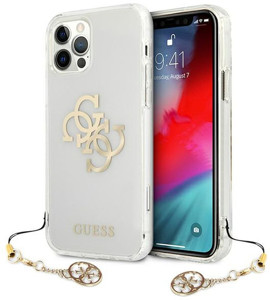 Obrazek GUESS IPHONE 12 PRO MAX CHARMS COLLECTION GUHCP12LKS4GGO TRANSPARENT