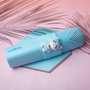 Obrazek Maxlife mikrofon z głośnikiem Bluetooth Animal, MXBM-500, BLUE / NIEBIESKI