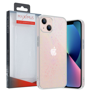 Obrazek MX HOLO HEART IPHONE 13 MINI CLEAR / PRZEŹROCZYSTY