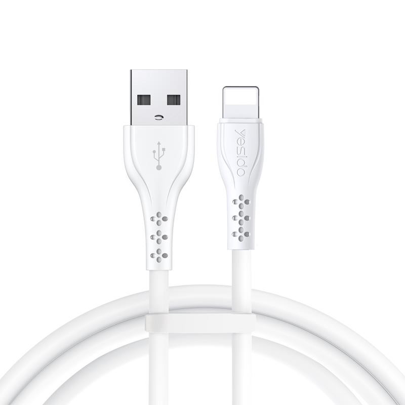 Obrazek Yesido Kabel CA71 USB-Lightning 2A (20szt.) 1m, WHITE / BIAŁY