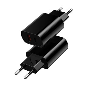 Obrazek WIWU Ładowarka Sieciowa Wi-U002 PD + QC 20W 1x USB 1x USB-C czarny