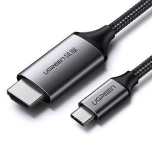 Obrazek Ugreen kabel przewód HDMI - USB Typ C 4K 60 Hz 1,5 m czarno-szary