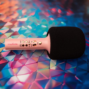 Obrazek Maxlife mikrofon z głośnikiem Bluetooth MXBM-600, PINK / RÓŻOWY