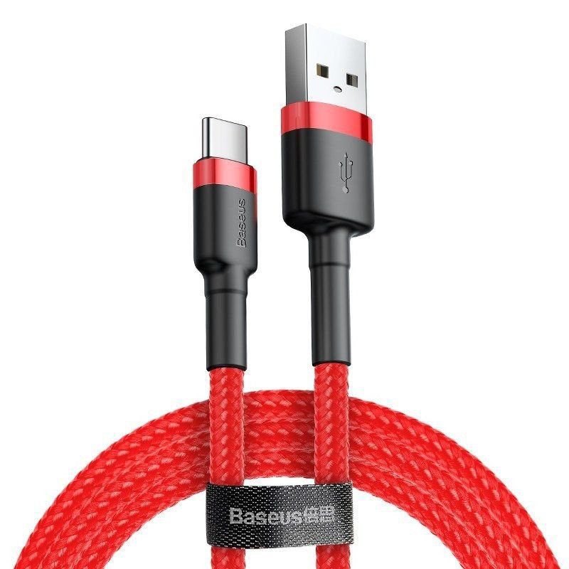Obrazek KABEL BASEUS CAFULE USB/USB-C 3A 1M RED