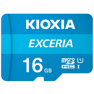 Obrazek Karta MicroSD 16GB KIOXIA EXCERIA UHS I U1 + adapter