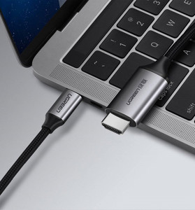 Obrazek Ugreen kabel przewód HDMI - USB Typ C 4K 60 Hz 1,5 m czarno-szary
