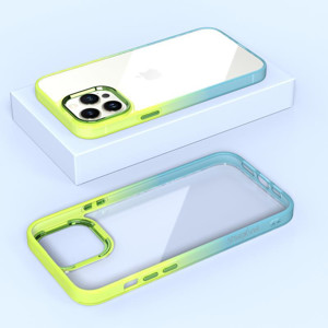 Obrazek MX RAINBOW IPHONE 13 (6.1) LIME-BLUE / ZIELONO-NIEBIESKI