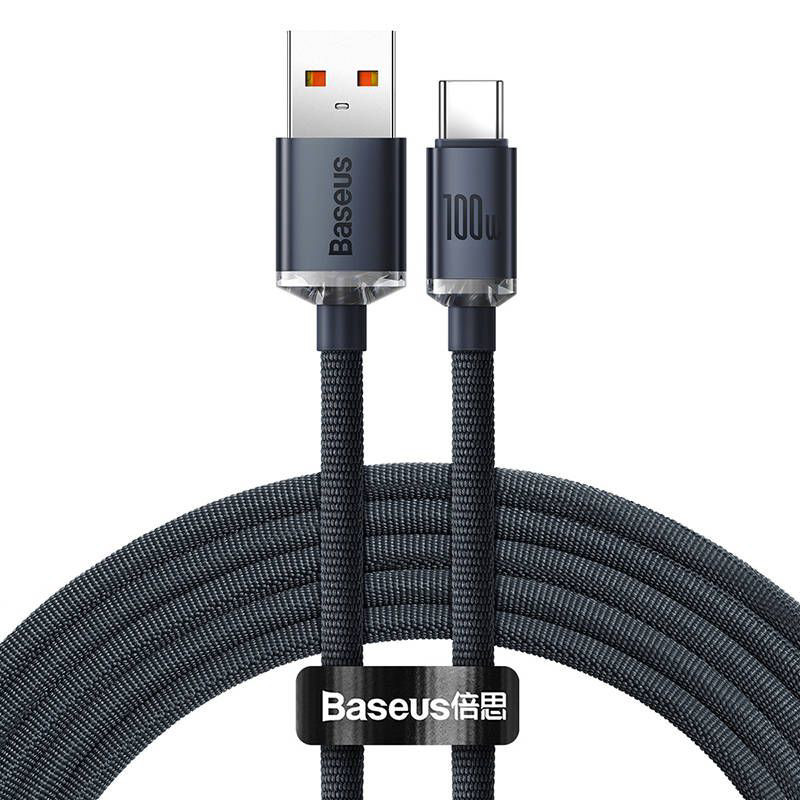 Obrazek KABEL BASEUS CRYSTAL SHINE 100W 1.2M USB/USB-C BLACK